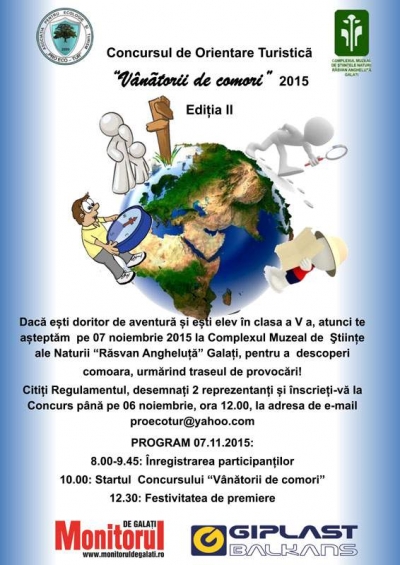 Concurs pentru vânătorii de comori din clasele a V-a