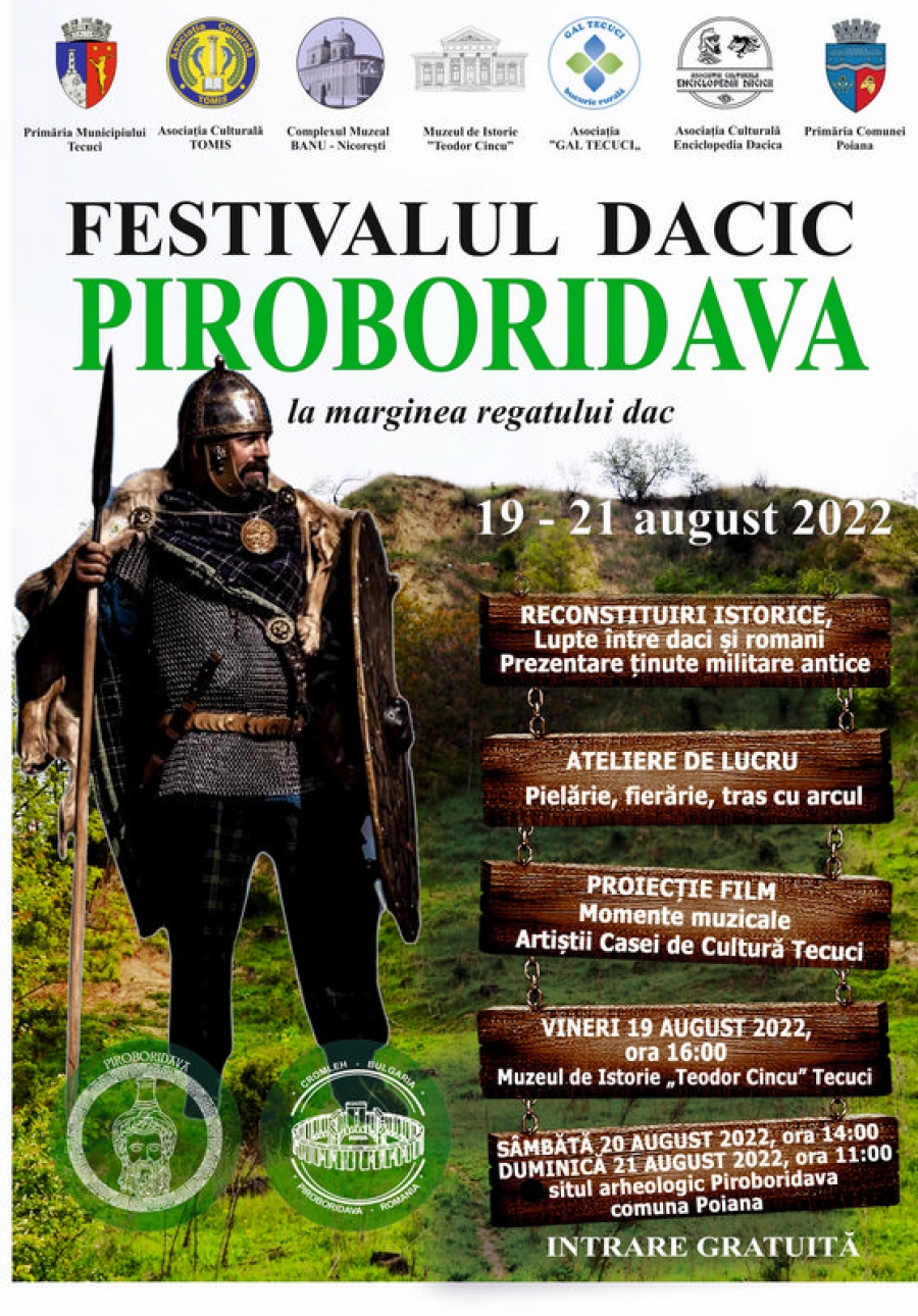 Festival Dacic, cu intrare gratuită, la Tecuci și Poiana