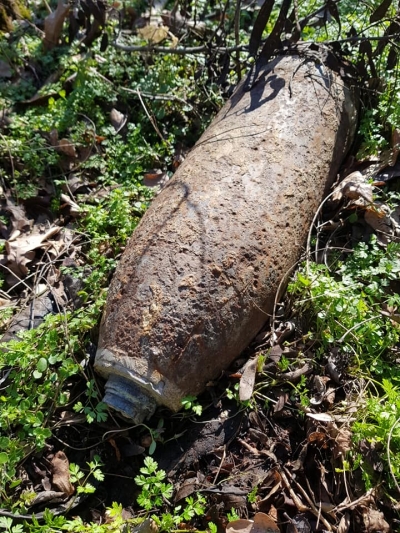 Bombă neexplodată găsită în Pădurea Gârboavele (FOTO)
