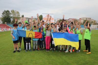 Explozie de bucurie pe stadionul Oţelul Galaţi de Ziua Carierei a Fundaţiei Inimă de Copil (FOTO)