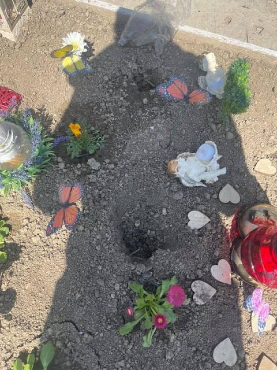 Flori şi ornamente furate de pe mormintele din cimitirele gălăţene (FOTO)