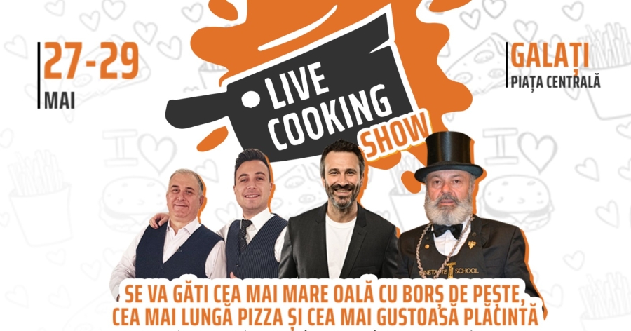 Live Cooking Show cu Horia Vârlan şi Nicolai Tand, în Piaţa Centrală din Galaţi