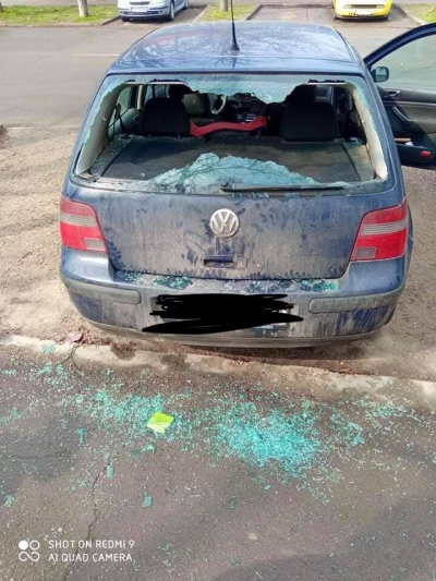 A distrus 7 mașini cu o creangă
