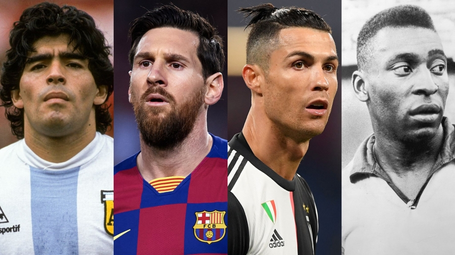 Pele, Maradona, Messi şi Cristiano Ronaldo, incluşi în cel mai bun "unsprezece" din toate timpurile