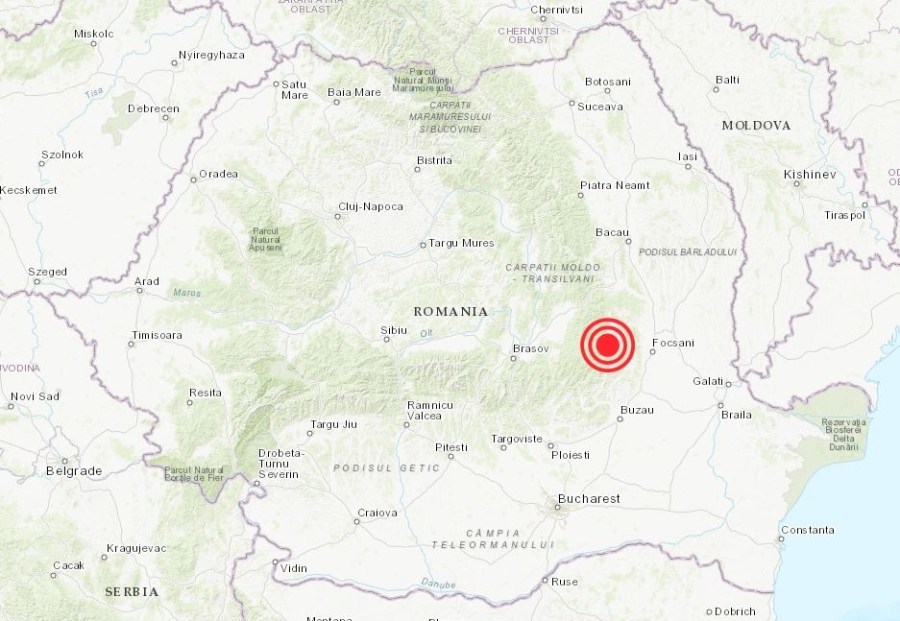 Două cutremure, în această duminică, la numai 112 km de Galaţi