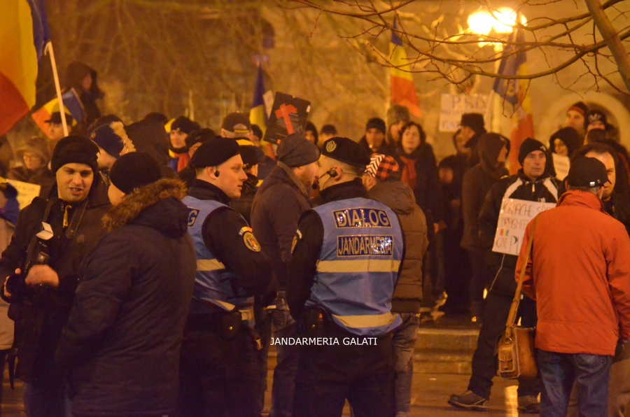 Recomandările Jandarmeriei Galaţi pentru toţi protestatarii