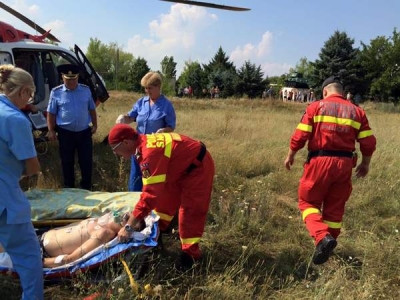 Prima intervenţie a elicopterului SMURD Galaţi în R. Moldova