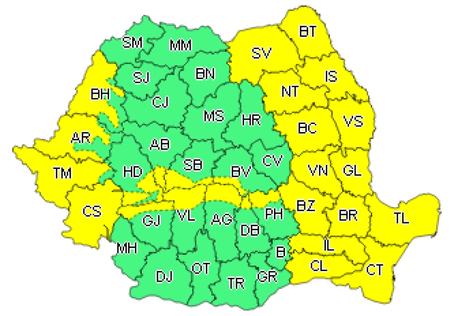 Se strică vremea! COD GALBEN de vânt puternic în judeţul Galaţi