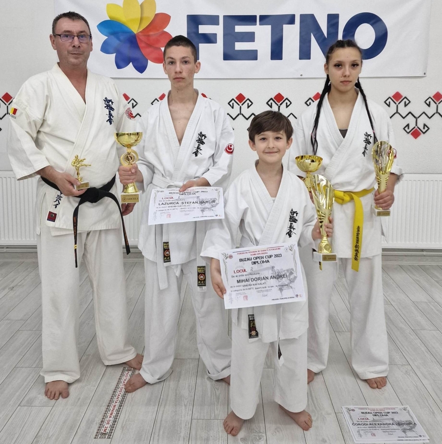 Karateka din judeţ legitimaţi la Sakura Kiai, pe podium la „Buzău Open Cup 2023”