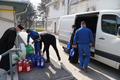 Arhiepiscopia Dunării de Jos a donat ajutoare pentru Spitalul TBC din Galaţi