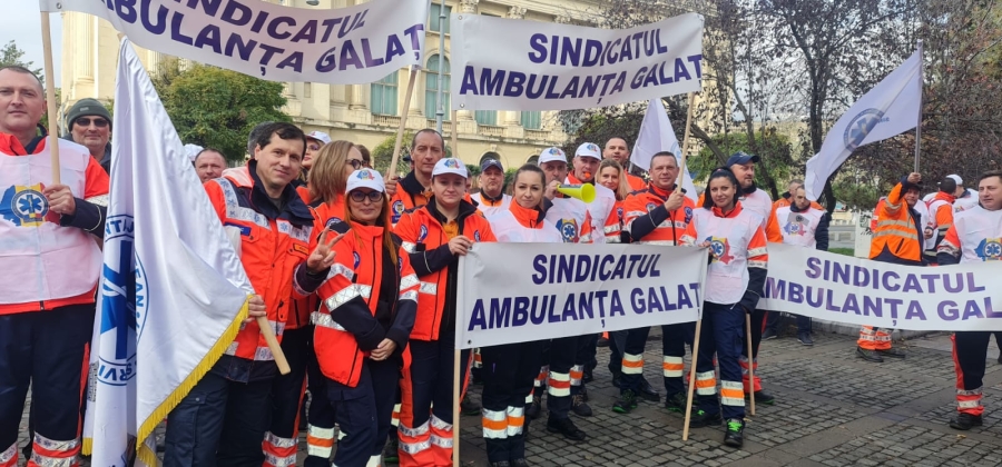 Reprezentanţii SAJ Galaţi, la protestul de amploare din Bucureşti (VIDEO)