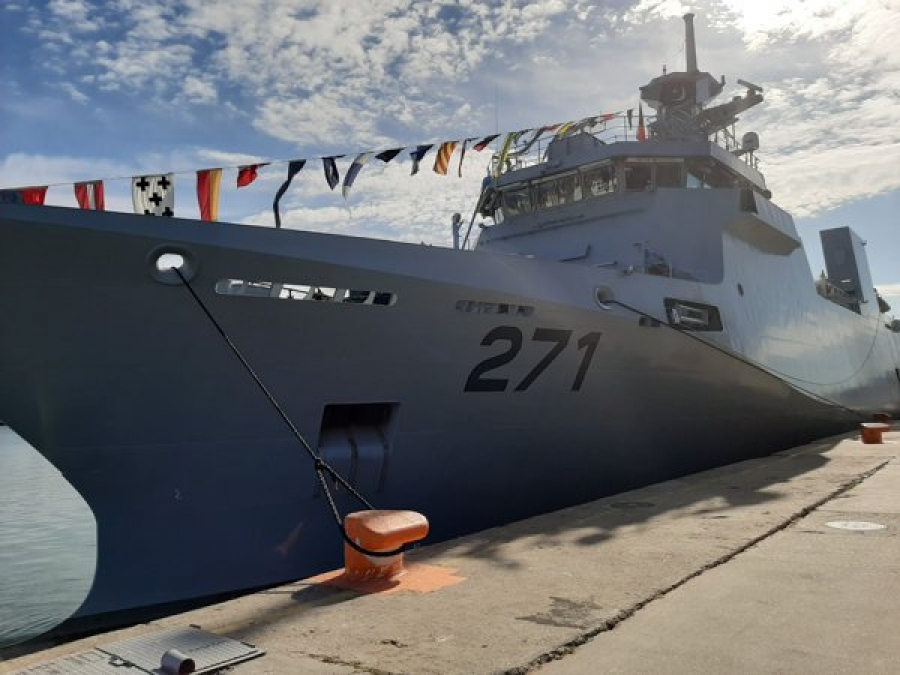 Damen Galaţi a livrat prima navă de patrulare construită 100% de muncitori români