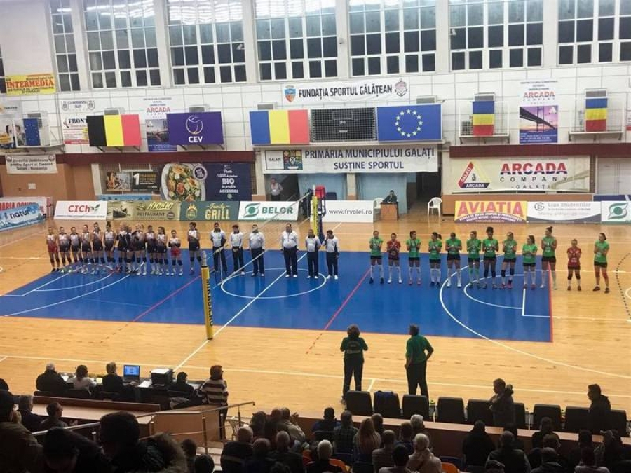 CSU Belor a luat primul set, CSM Arcada şi-a repetat schemele pentru belgienii din CEV