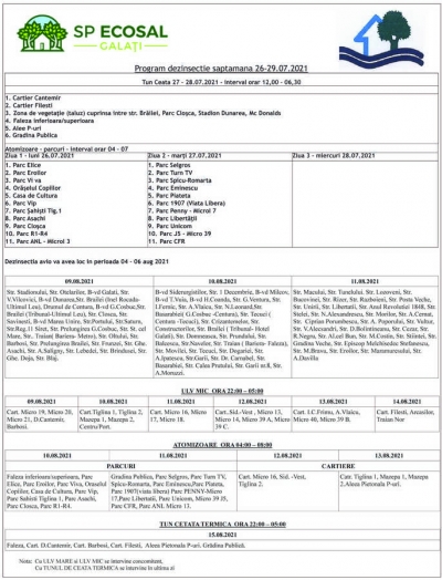 Program dezinsectie saptamana 26-29.07.2021