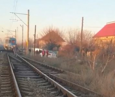 Călcat de tren, în gara Lieşti