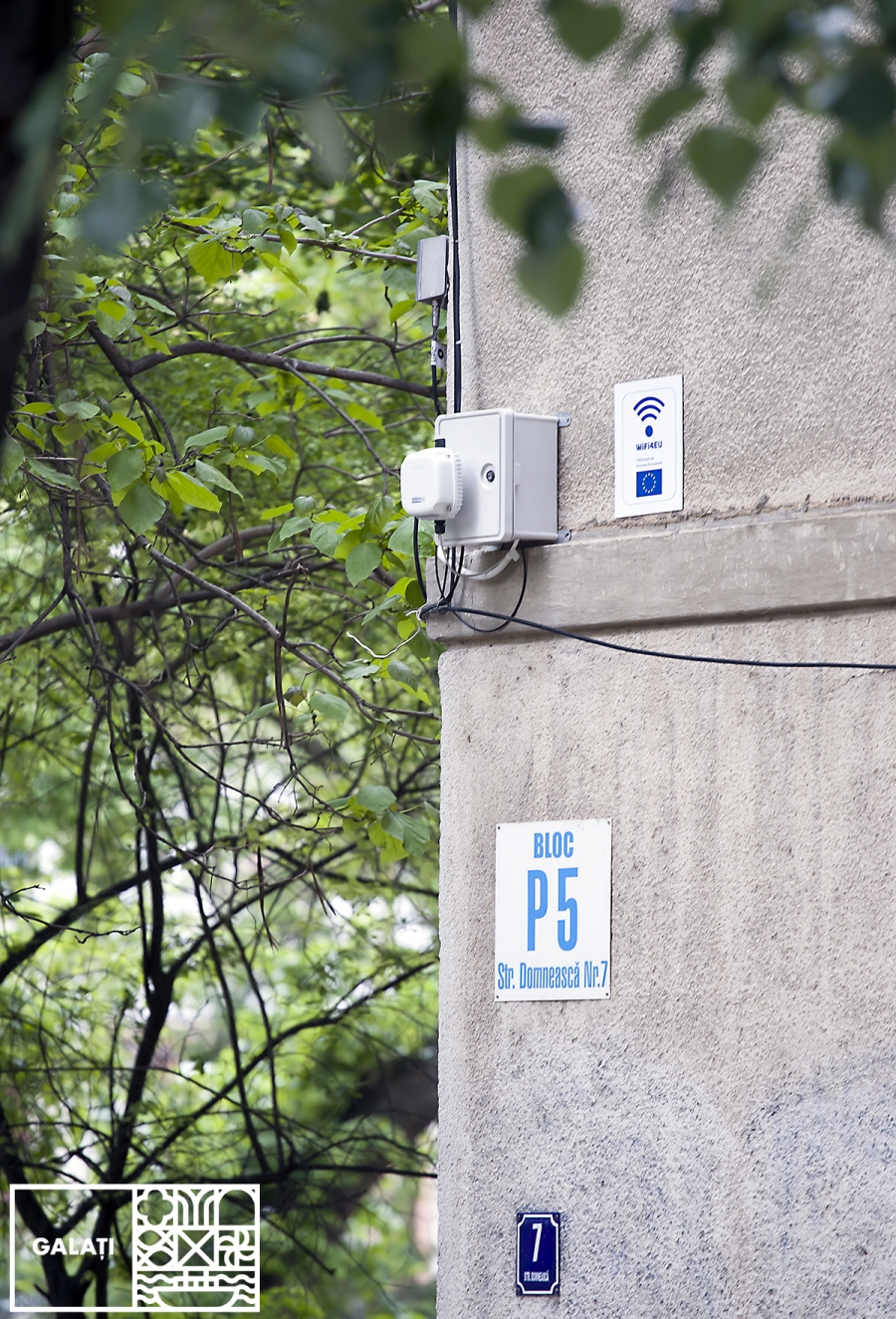 22 de puncte WiFi pentru acces gratuit la internet instalate în Galaţi (HARTĂ)