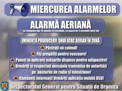 Astăzi sună iar sirenele de alarmare în judeţul Galaţi