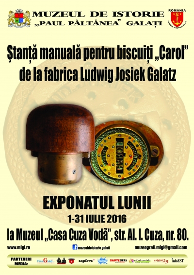 Exponatul lunii: Ştanţă manuală pentru biscuiţi "Carol" de la fabrica Ludwig Josiek Galatz