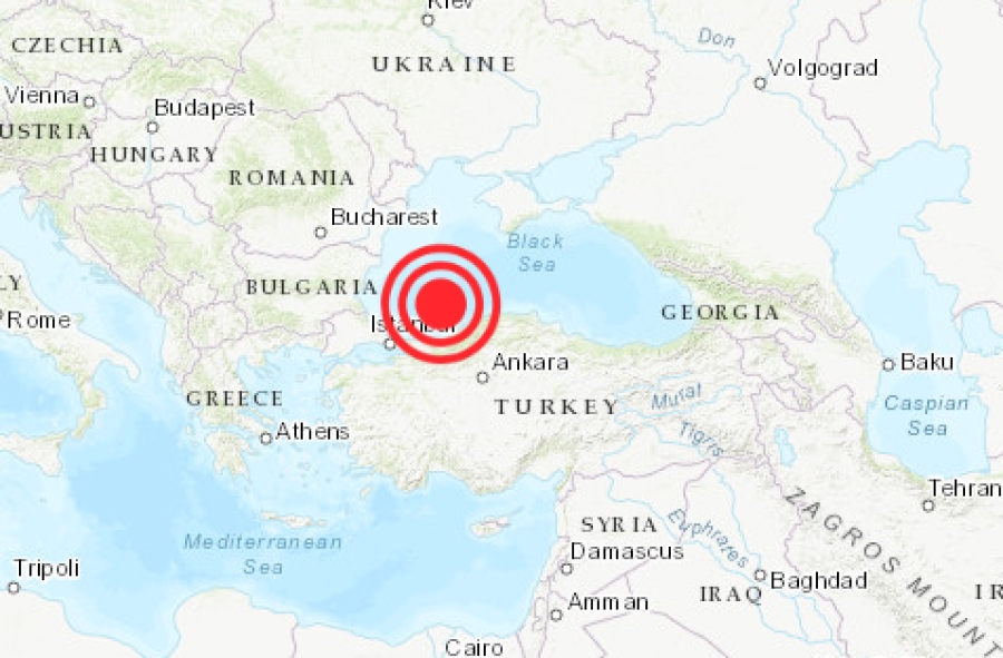 Cutremur de peste 5 grade în Marea Neagră