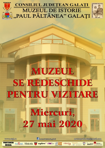 Redeschiderea Muzeului de Istorie Galaţi aduce reguli stricte pentru vizitatori