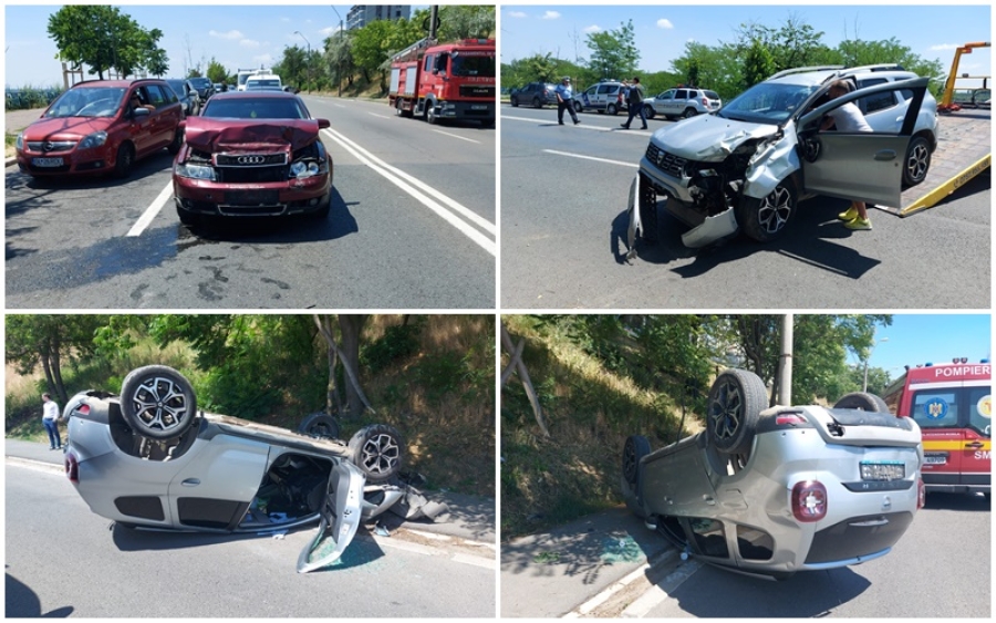 Accident spectaculos pe faleza din Galaţi