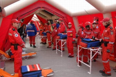 Spital mobil la Galaţi, pregătit pentru dezastre naturale