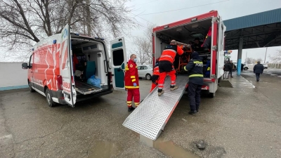 Mamă și fiu răniţi în războiul din Ucraina au ajuns la Spitalul Militar din Galaţi (VIDEO)