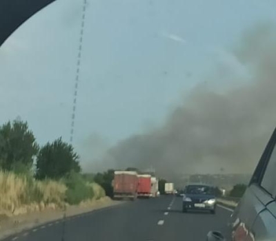 Incendiu în zona Vămii Giurgiuleşti