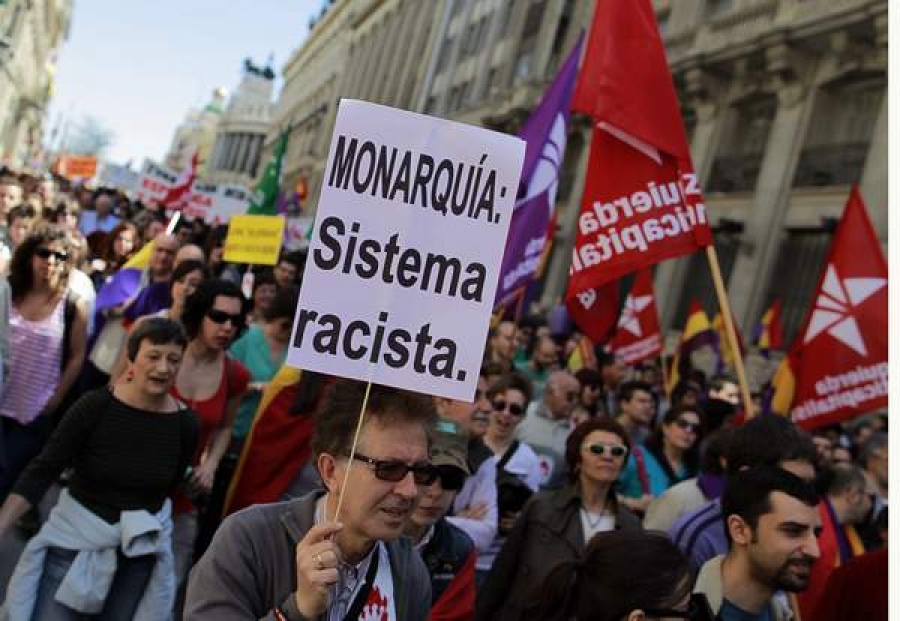 Mii de persoane au manifestat la Madrid împotriva monarhiei