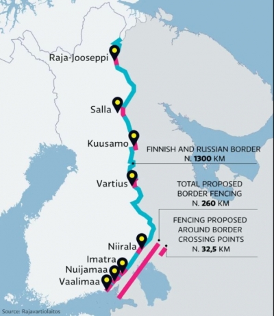 Finlanda construieşte un gard metalic la graniţa cu Rusia