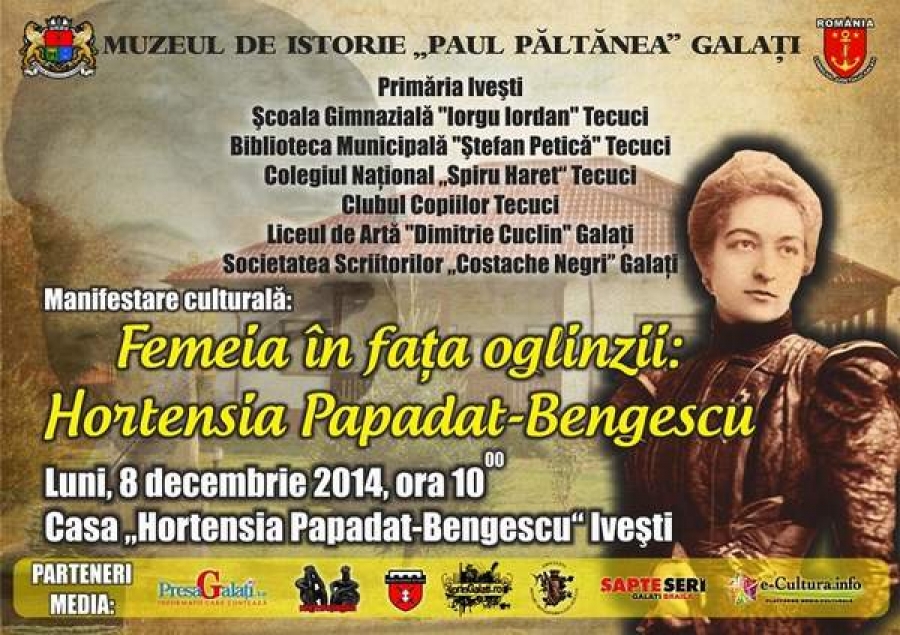 138 de ani de la naşterea scriitoarei Hortensia Papadat-Bengescu