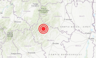 Un nou cutremur de peste 3 grade, noaptea trecută