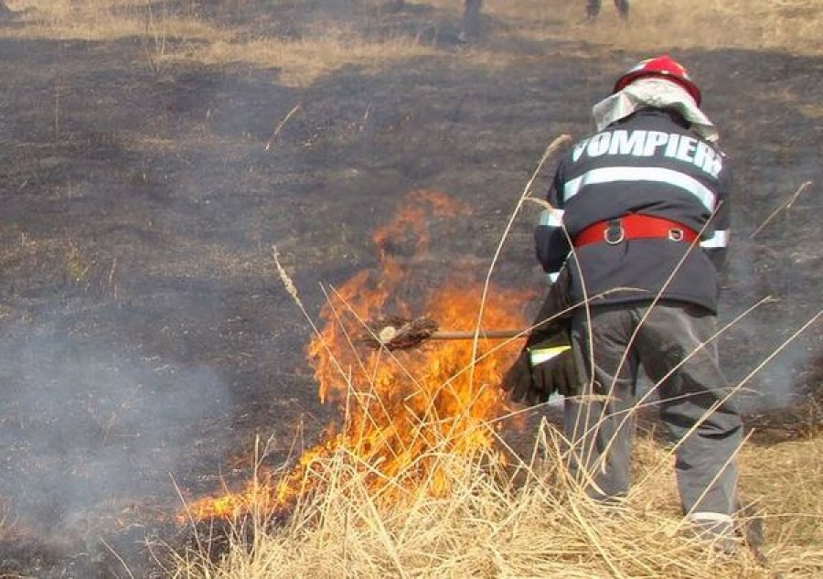 Mirişte incendiată la Balinteşti