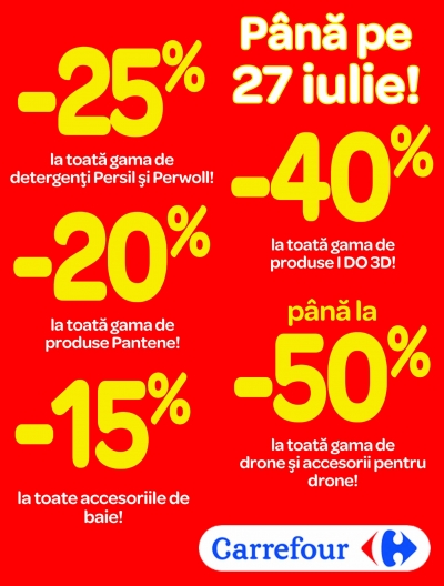 Prinde preţurile reduse de la Carrefour lansate în acest weekend