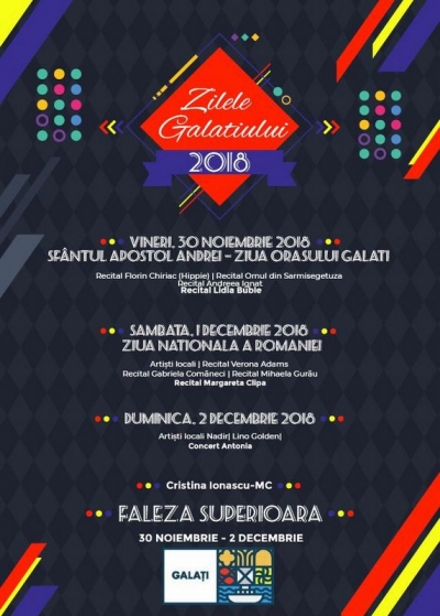 PROGRAM SPECTACOL “ZILELE GALATIULUI 2018”