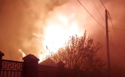 Incendiu de proporţii la Hanul Vânătorului (UPDATE)