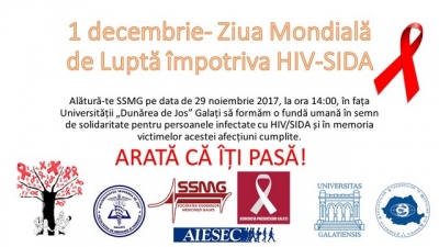 „Fundă umană” în faţa Universităţii „Dunării de Jos” Galaţi