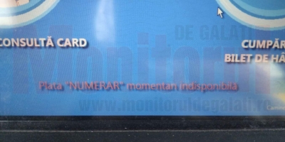 Transurb SA Galaţi - tăcere absolută în privinţa automatelor de bilete care nu primesc numerar