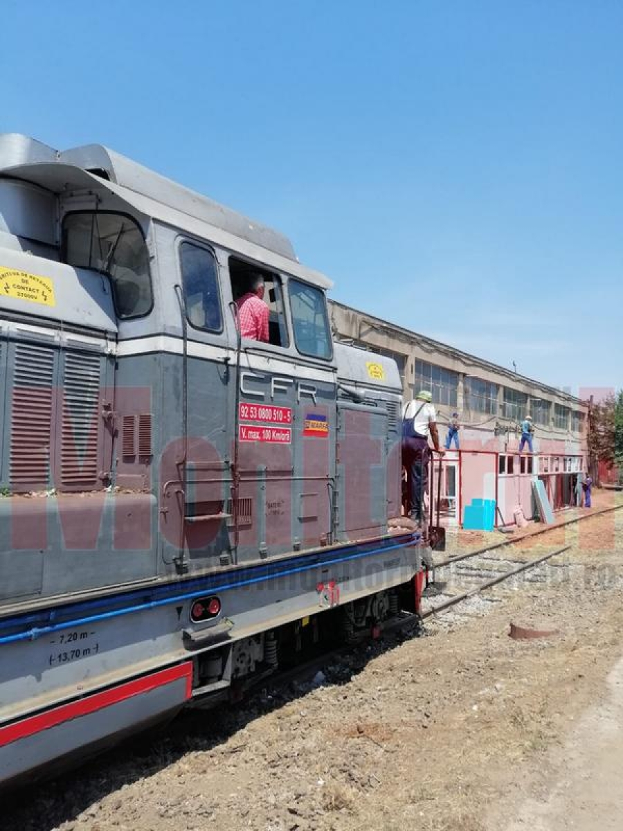 Primele probe cu locomotiva pe calea ferată cu ecartament lat din Portul Galaţi (FOTO)