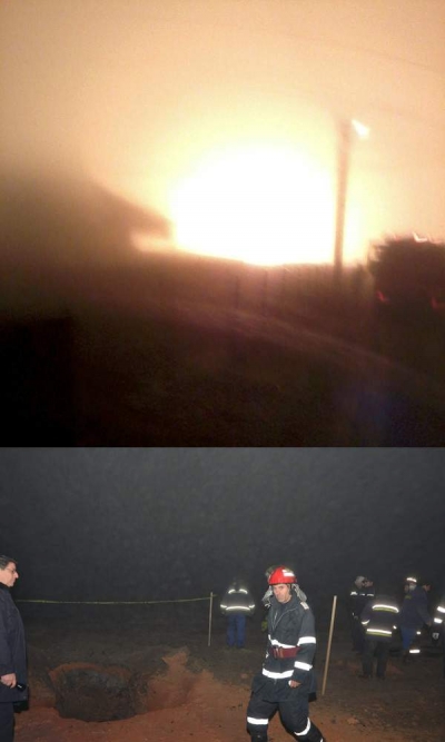 Explozie pe câmp