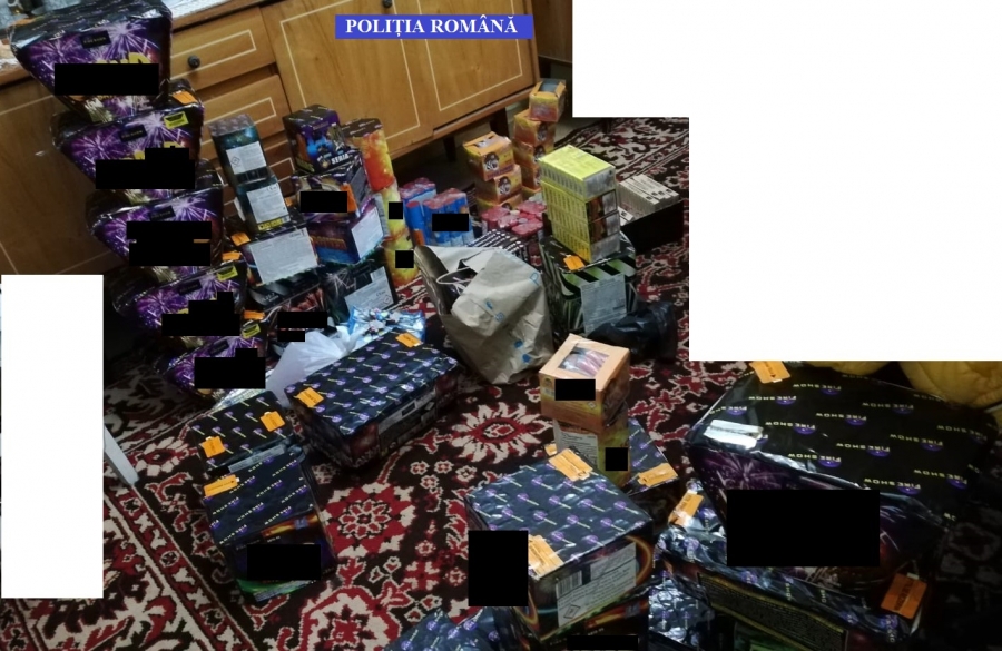 Materiale pirotehnice de peste 50.000 lei, confiscate la Brăila