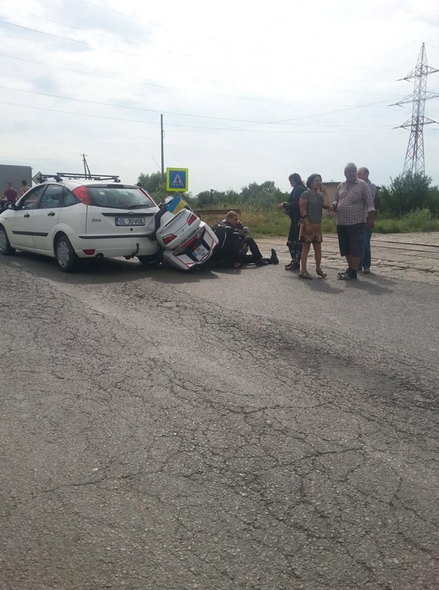 Accident cu victime spre vama Giurgiulești. Un motociclist ucrainean a ajuns la spital