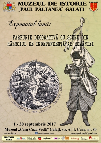 Farfurie decorativă cu scene din războiul de independenţă al României