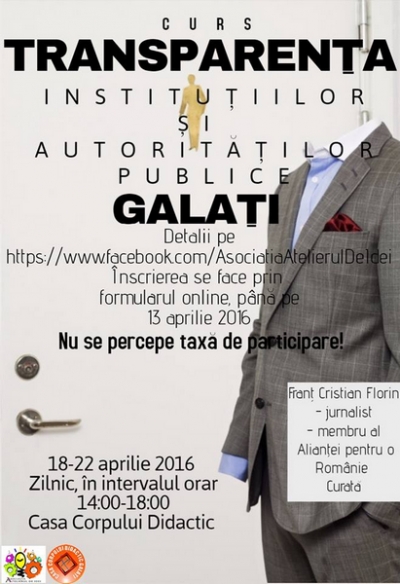 Dezbatere pe tema educaţiei şi curs despre transparenţa instituţiilor publice