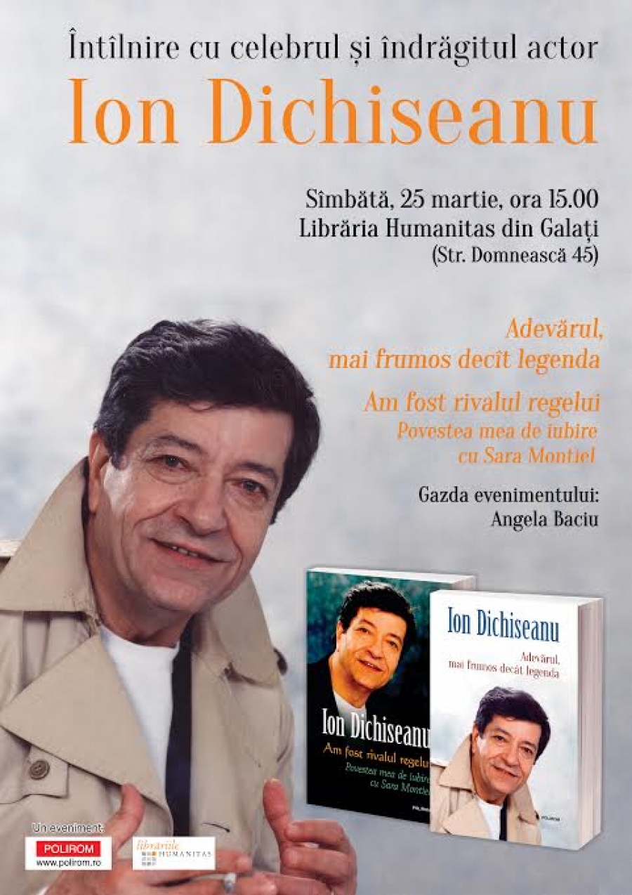Ion Dichiseanu îşi spune povestea la Librăria Humanitas din Galaţi