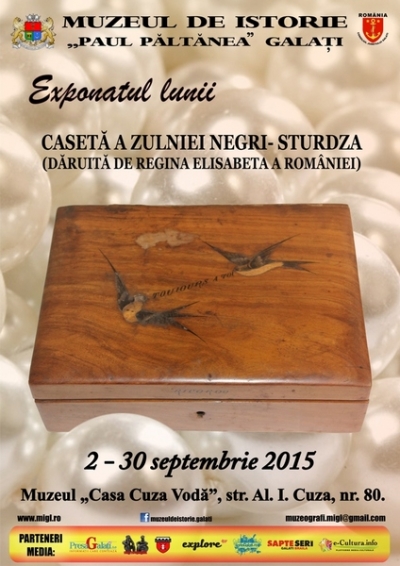 Casetă a Zulniei Negri - Sturdza, exponatul lunii