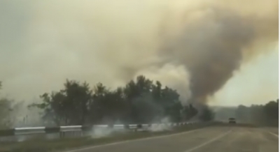 Un incendiu de vegetaţie de pe malul tulcean al Dunării a pus pe jar Galaţiul!
