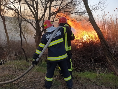 Incendiu de amploare la Brateş