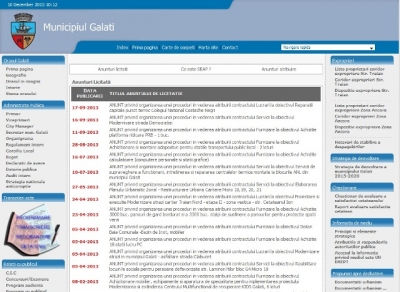 Site-ul Primăriei Galaţi - mai degrabă de dezinformare decât de informare publică