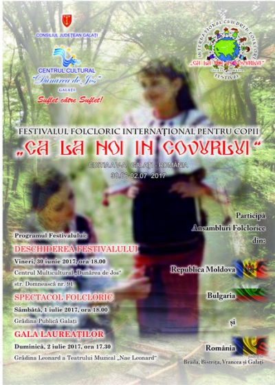 Festival folcloric internaţional pentru copii „Ca la noi în Covurlui” – ediţia a V-a
